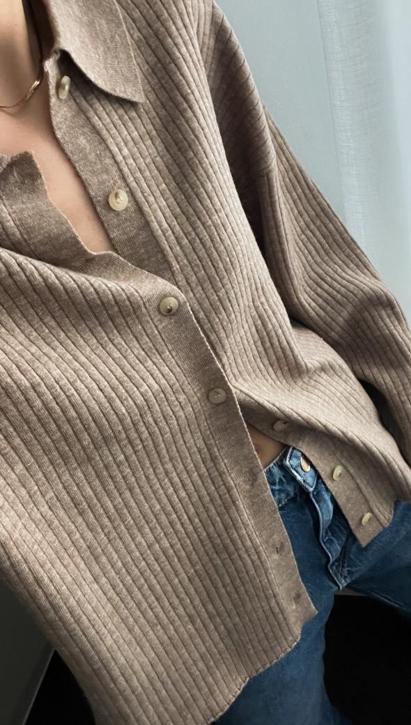 Dominika Cardigan - Biscuit