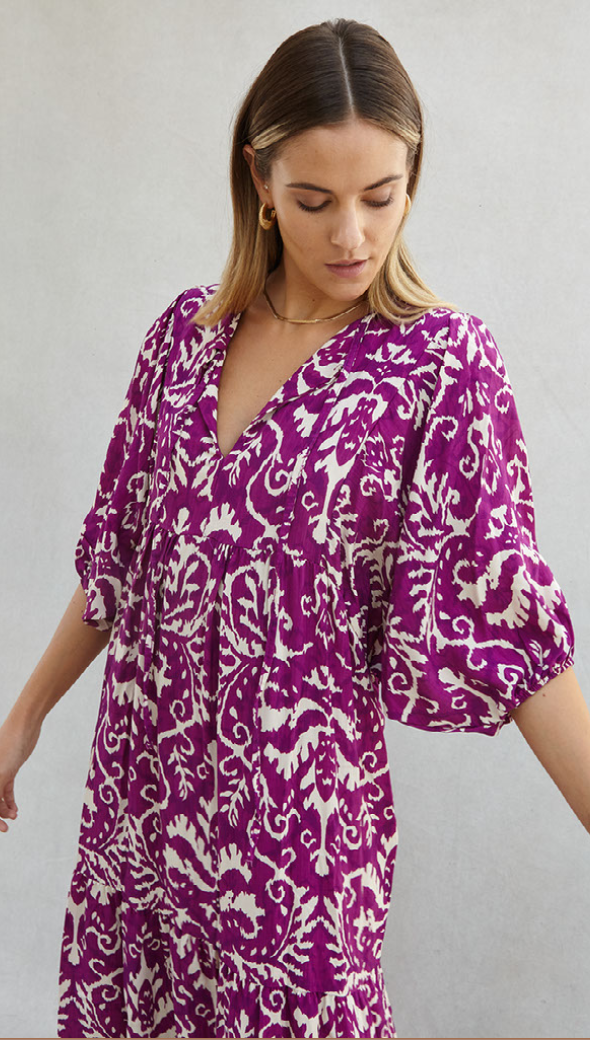 Teagan Dress - Purple