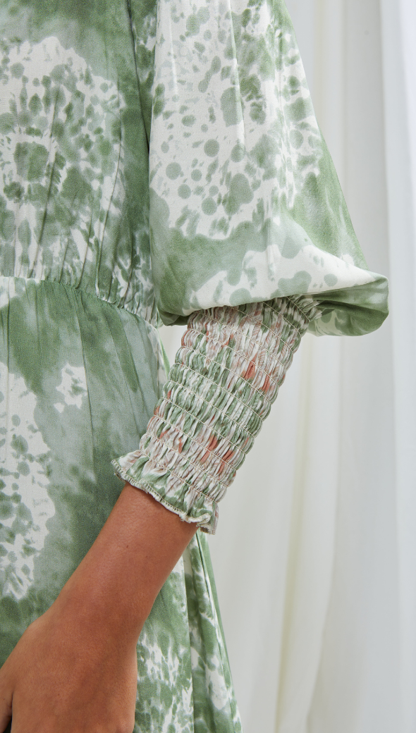 Irene Dress - Green Print