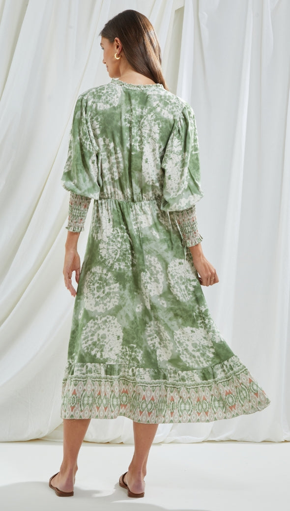 Irene Dress - Green Print