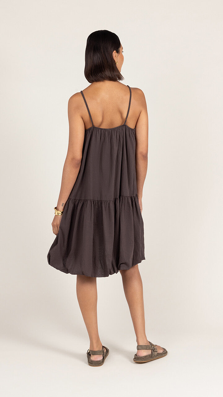 Liora Cotton Dress - Espresso
