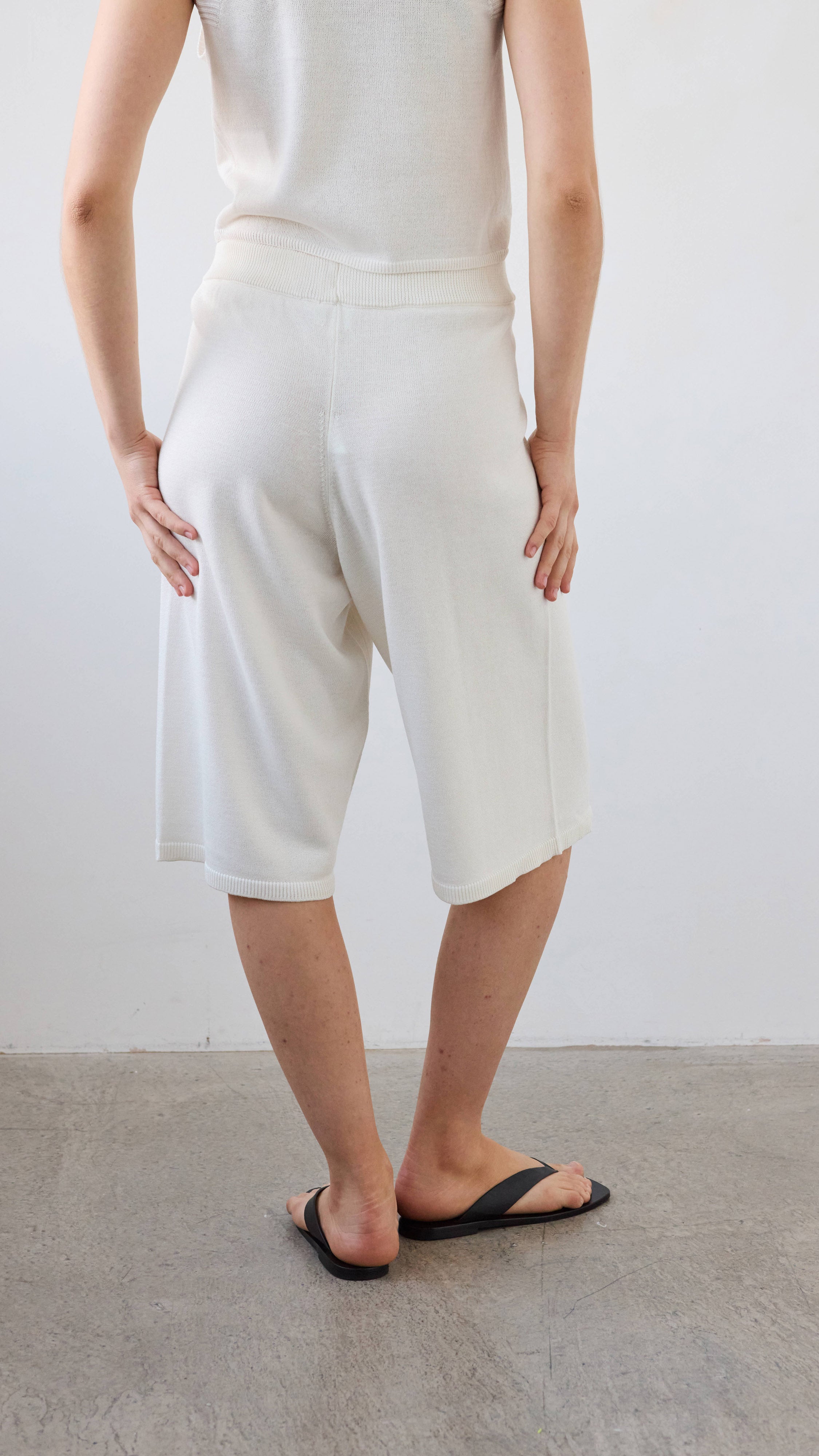 Faye Knit Bermuda - Ivory