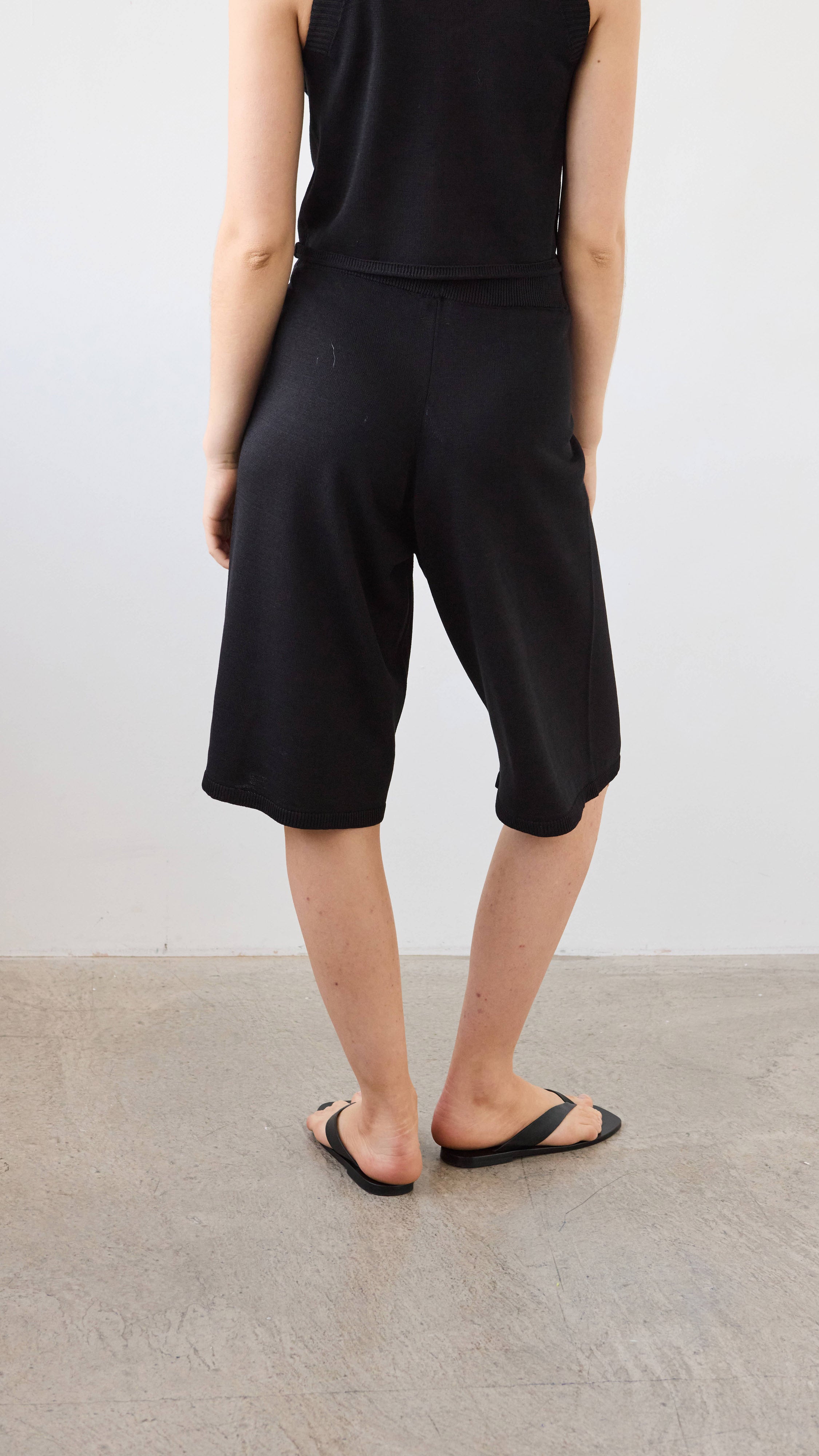 Faye Knit Bermuda - Black