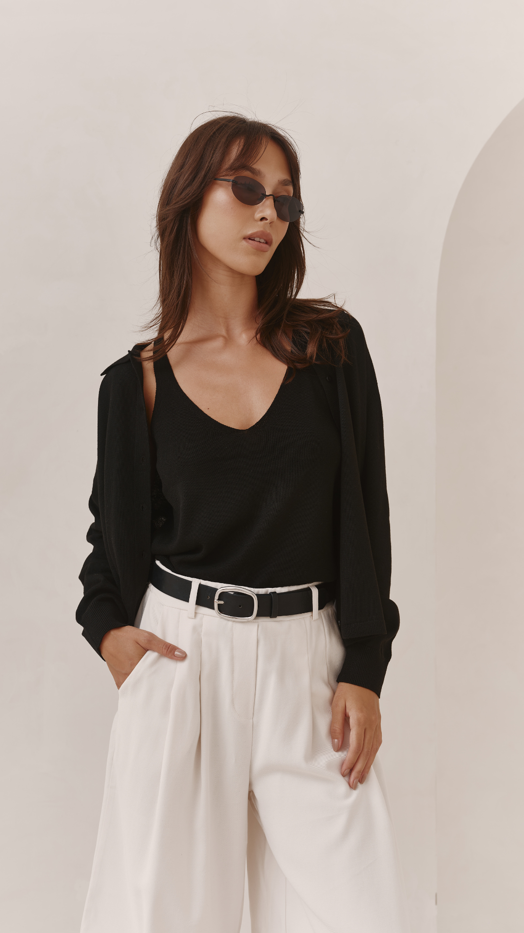 Florence Pleated Bermuda Shorts - White