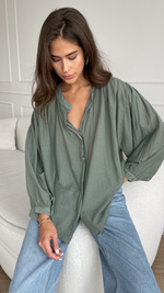 MAYA BLOUSE - KHAKI