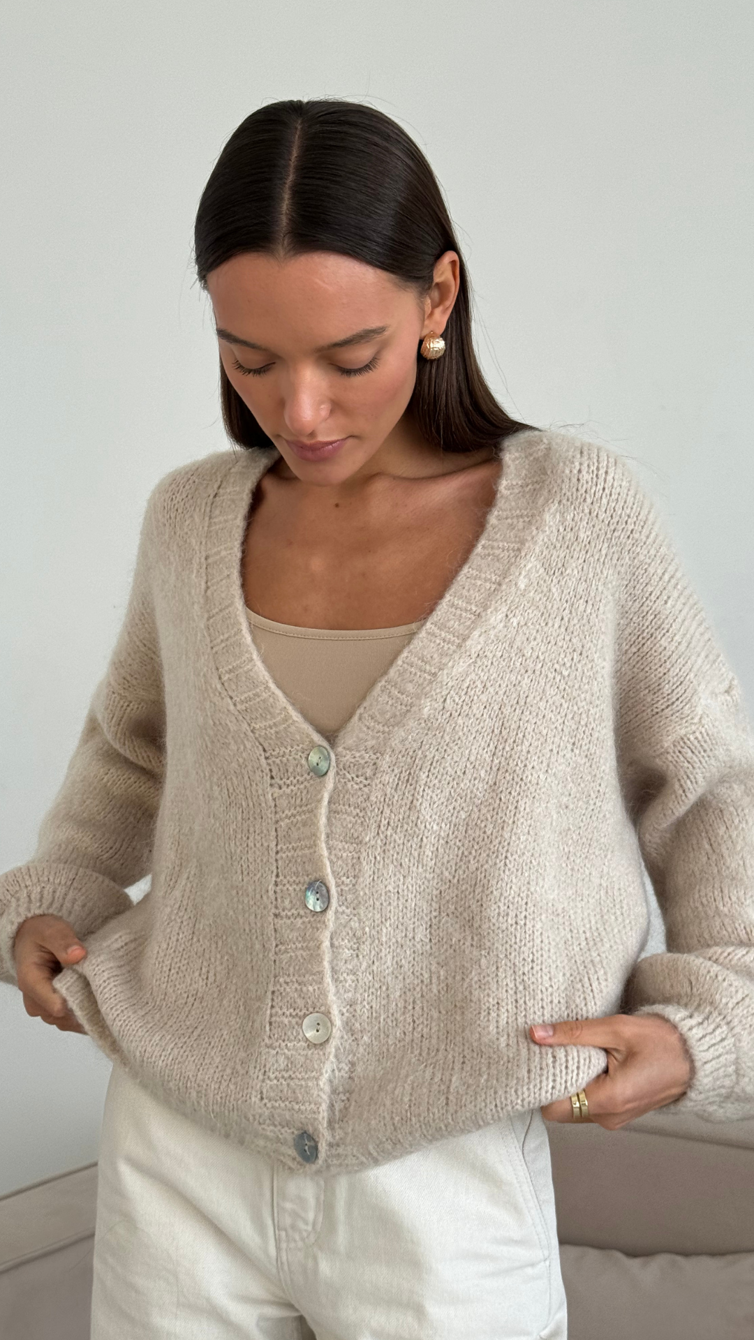 Ruby Cardigan - Stone