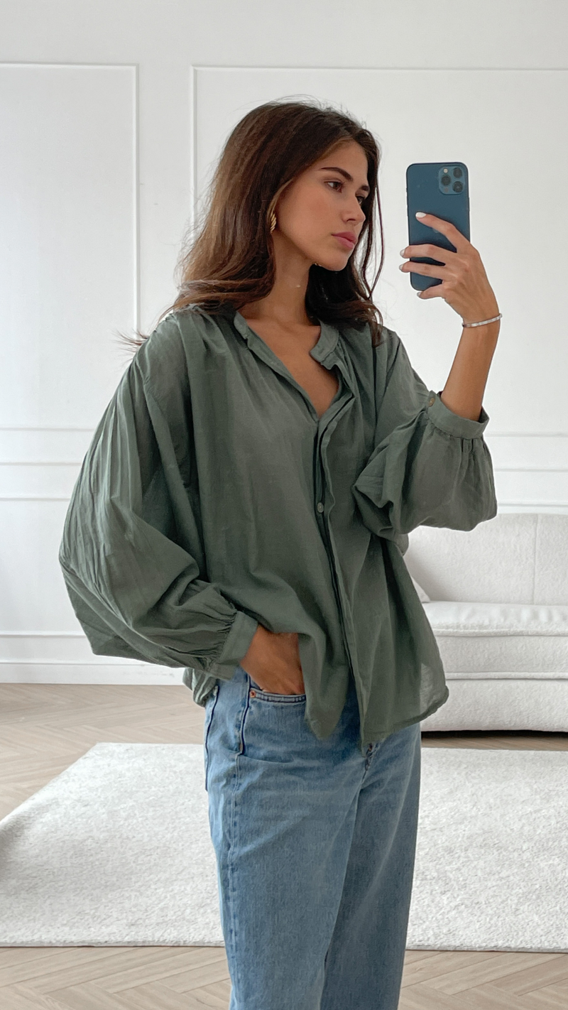 MAYA BLOUSE - KHAKI