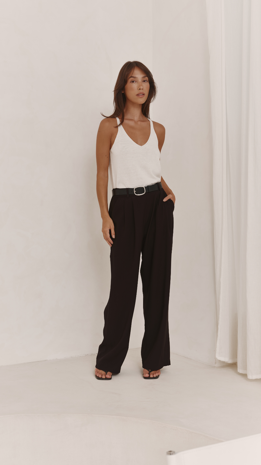 Ella Pleated Trousers - Black