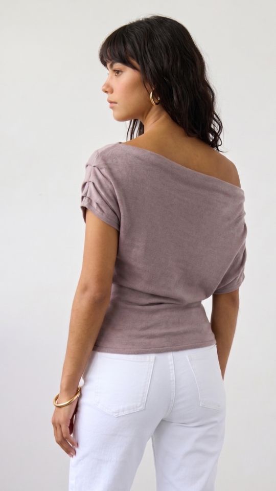 Nadine Off-Shoulder Top - Mink