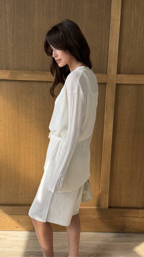 Faye Knit Bermuda - Ivory
