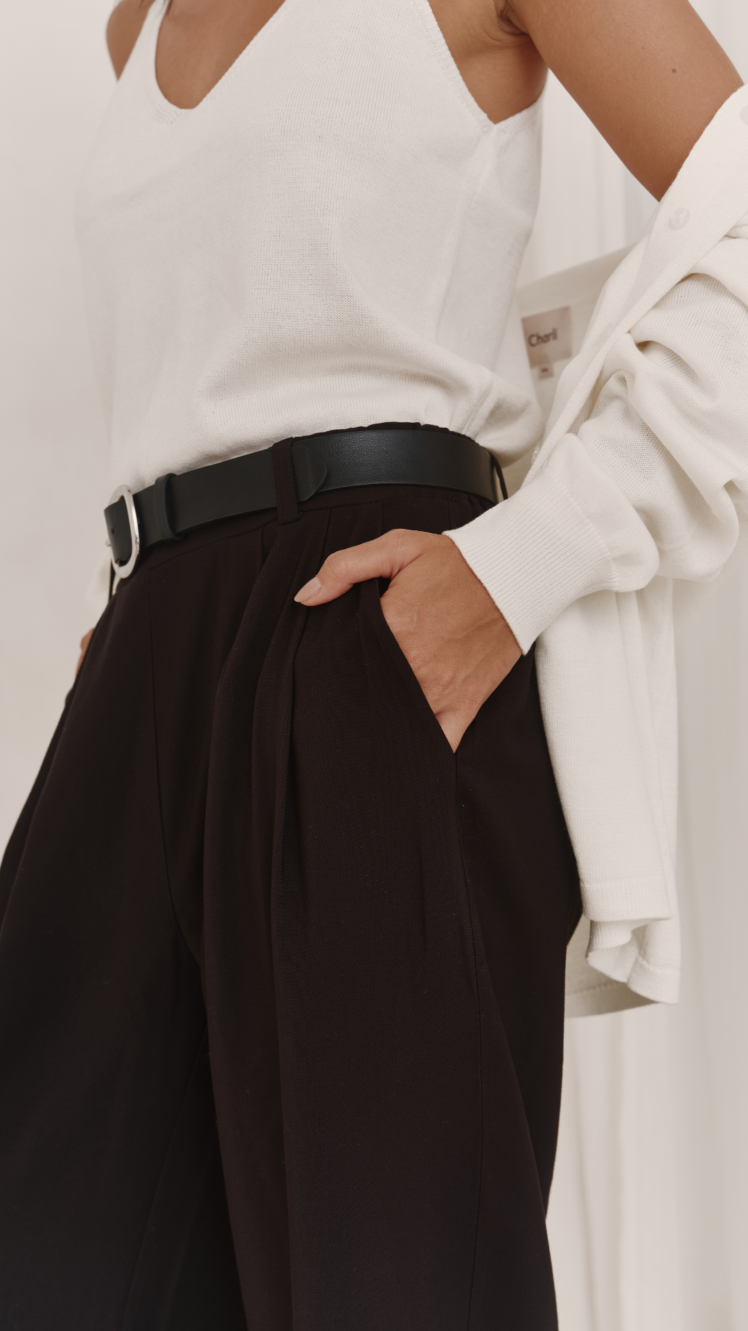 Ella Pleated Trousers - Black