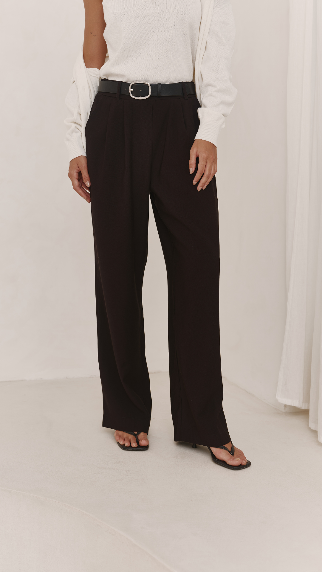 Ella Pleated Trousers - Black