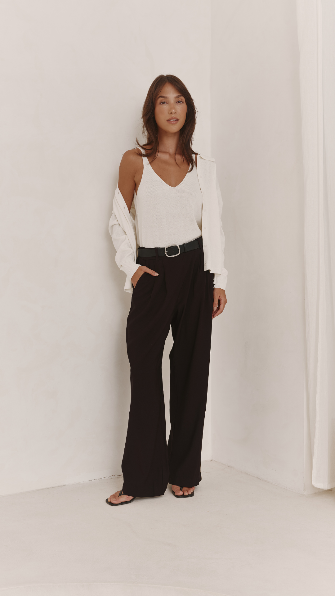 Ella Pleated Trousers - Black