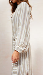 INES KAFTAN - TAUPE STRIPE