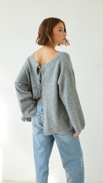 ERIN REVERSIBLE SWEATER - GREY