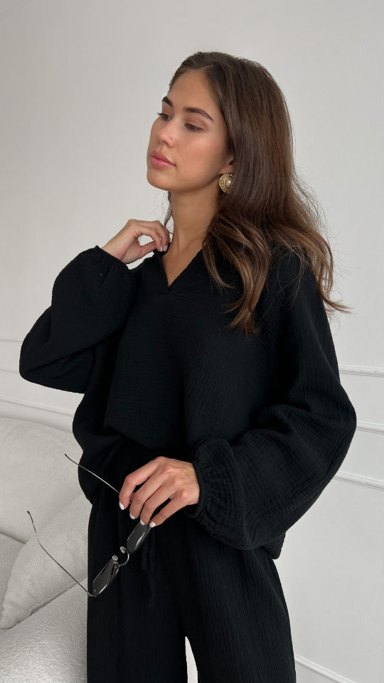 Selina Cotton Set - Black