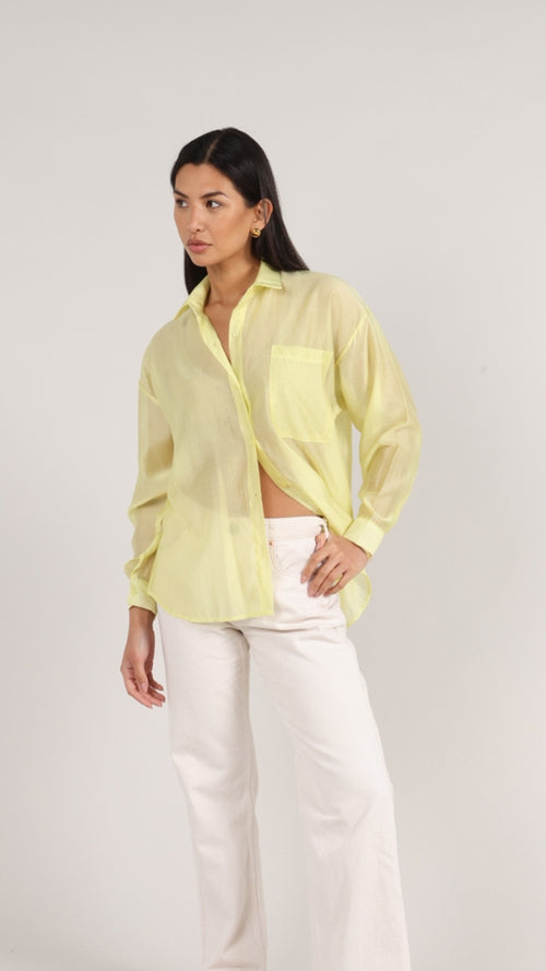INES SHIRT - PASTEL LEMON