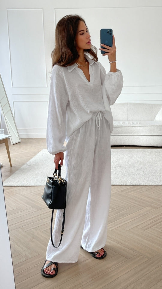 Selina Cotton Set - White