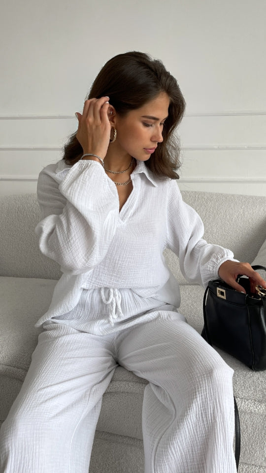 Selina Cotton Set - White
