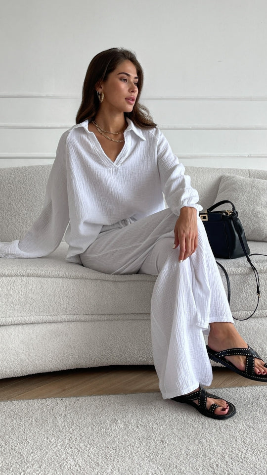 Selina Cotton Set - White