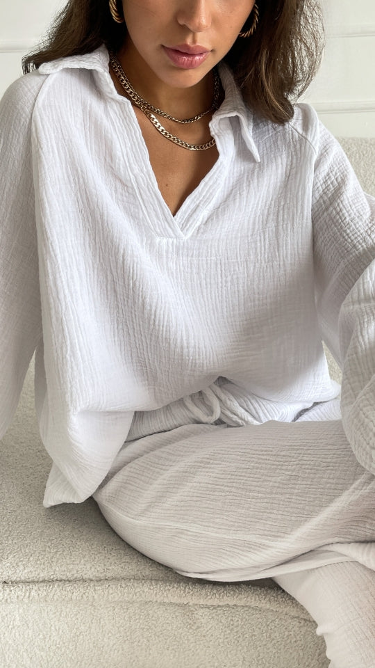 Selina Cotton Set - White