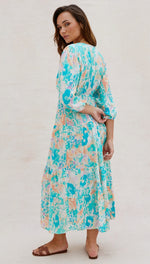 FIONA DRESS - TURQUOISE PRINT