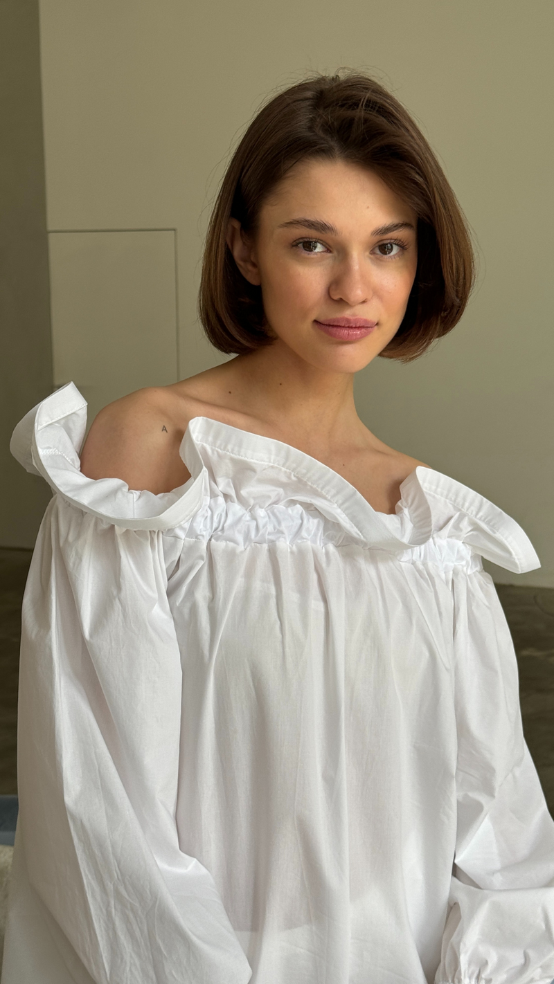 ORIANNE COTTON DRESS - WHITE
