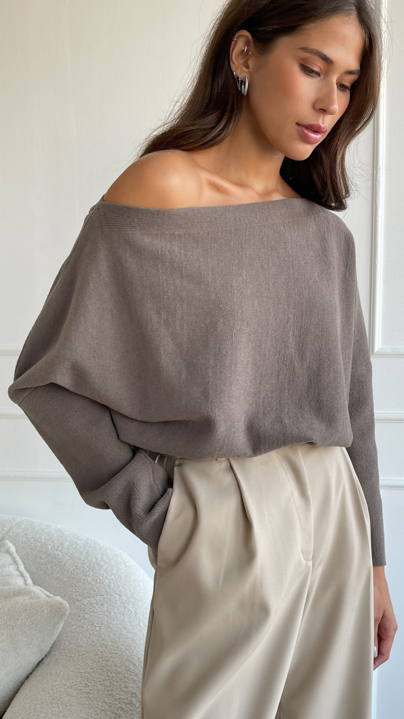 Off shoulder sales wrap jumper