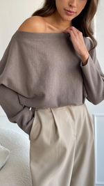 ALEXA ASYMETRIC JUMPER - SMOKE
