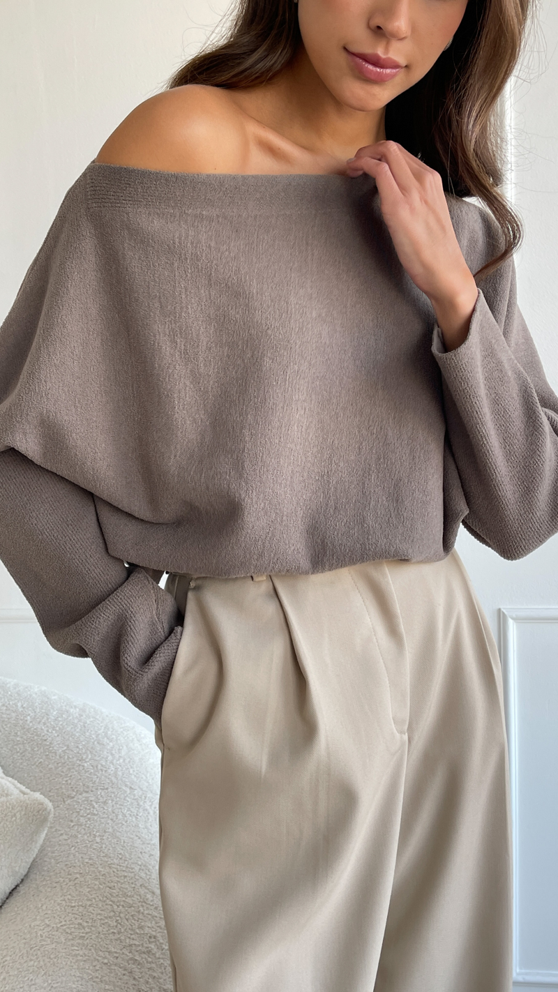 ALEXA ASYMETRIC JUMPER - SMOKE