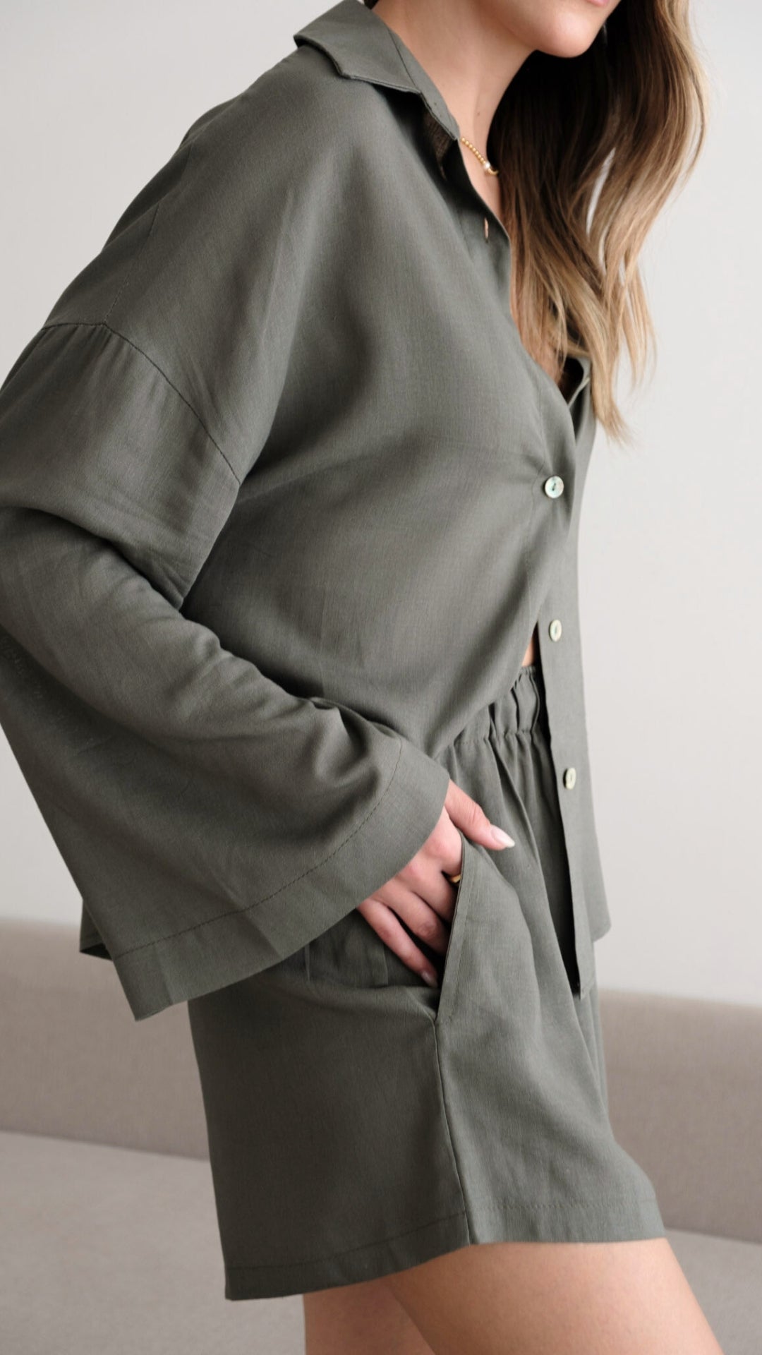 Astrid Linen Shirt - Slate