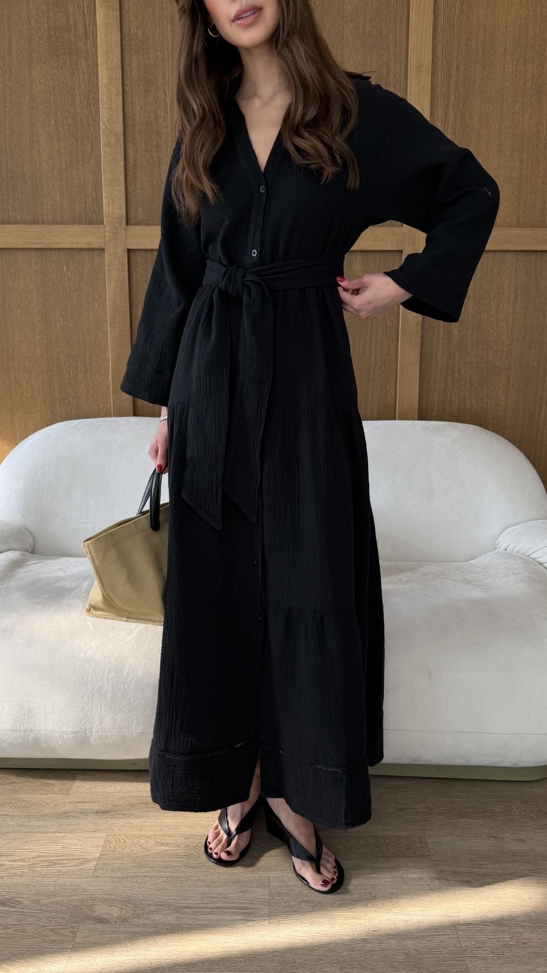 Marika Shirt Dress - Black