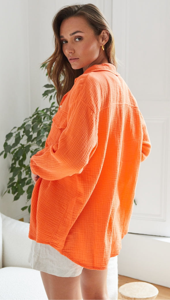 ANTONETA SHIRT - TANGERINE