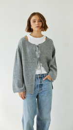 ERIN REVERSIBLE SWEATER - GREY