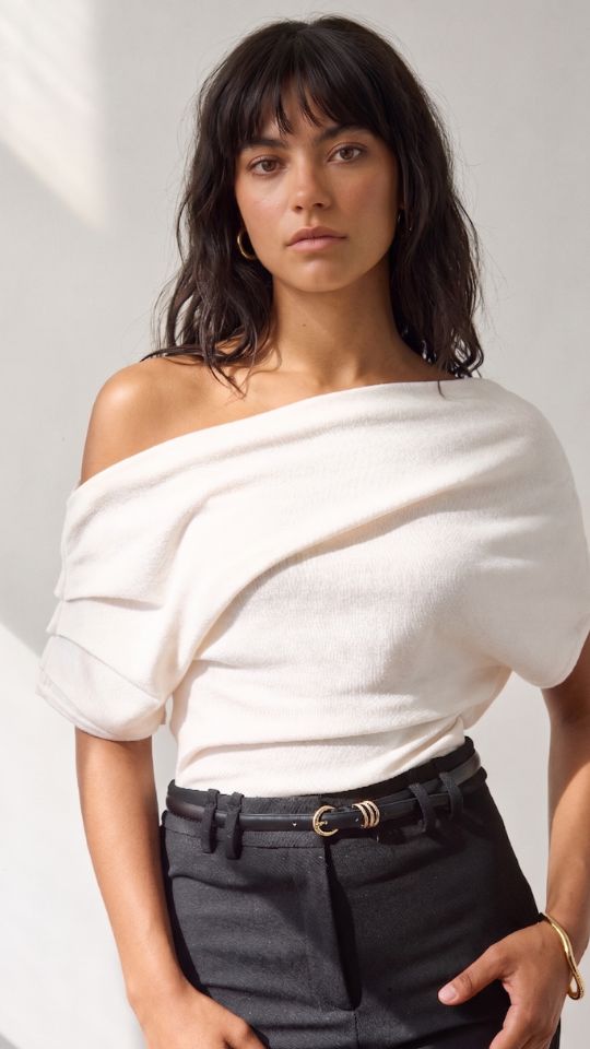 Nadine Off-Shoulder Top - Ivory