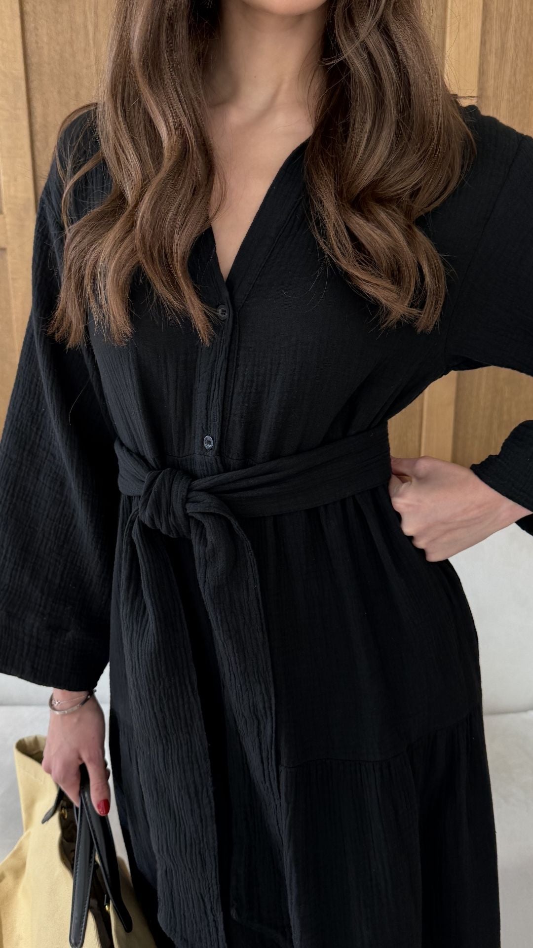 Marika Shirt Dress - Black