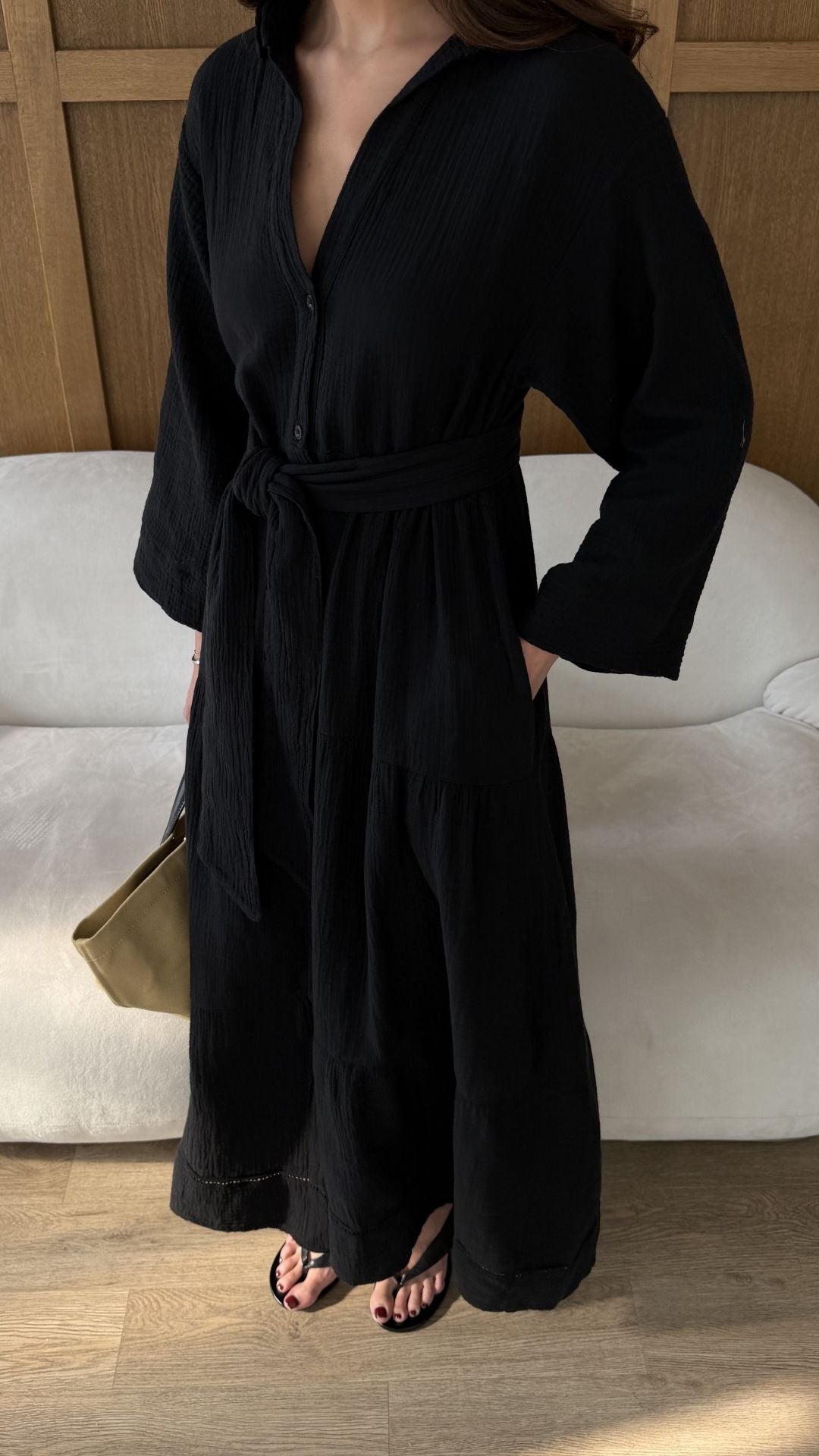 Marika Shirt Dress - Black