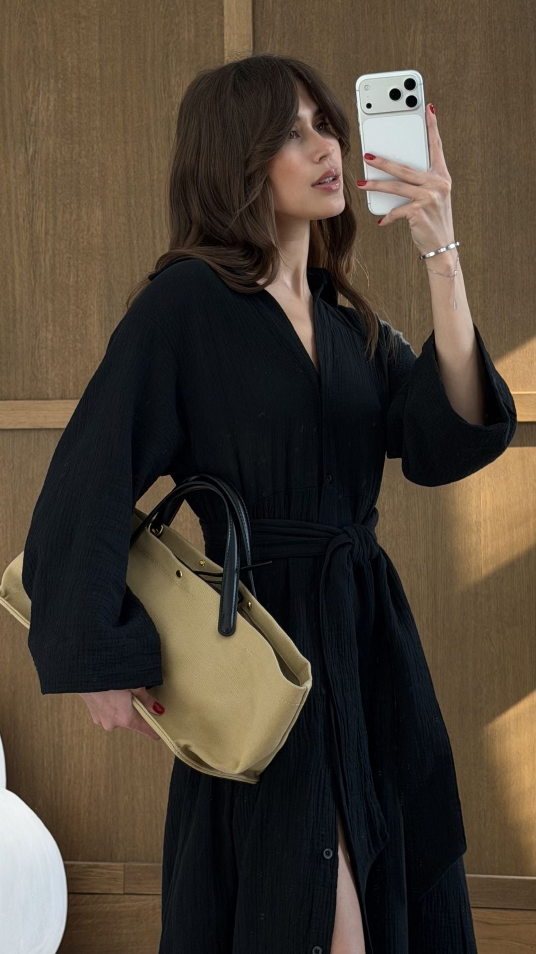 Marika Shirt Dress - Black