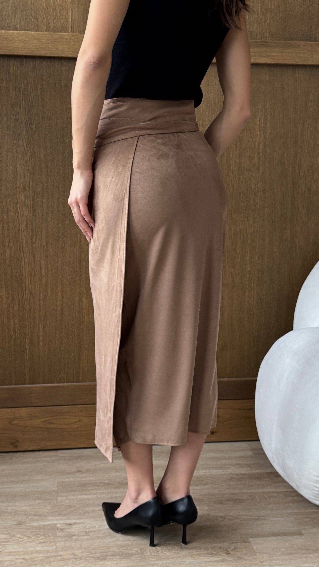 Livia Wrap Skirt - Tan