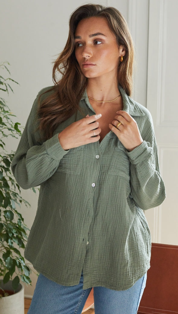 ANTONETA SHIRT - KHAKI