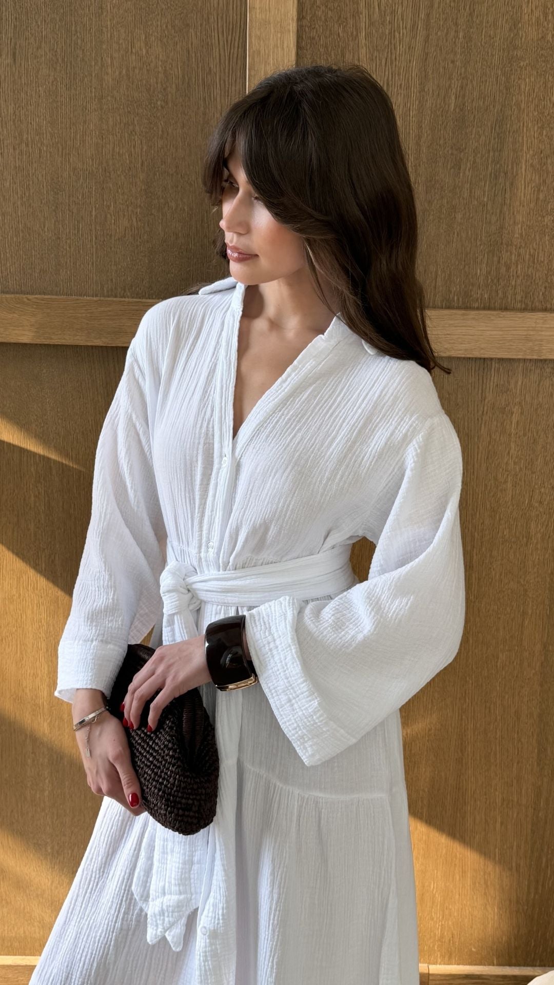 Marika Shirt Dress - White