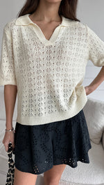 LETTY CROCHET TOP - ECRU