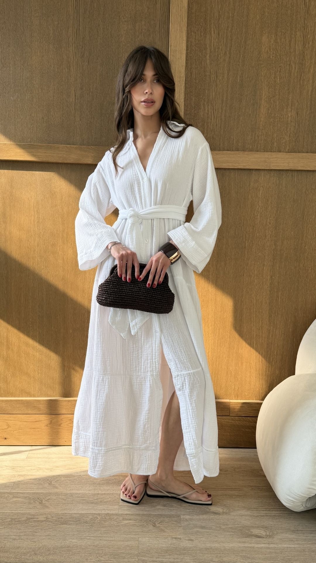 Marika Shirt Dress - White