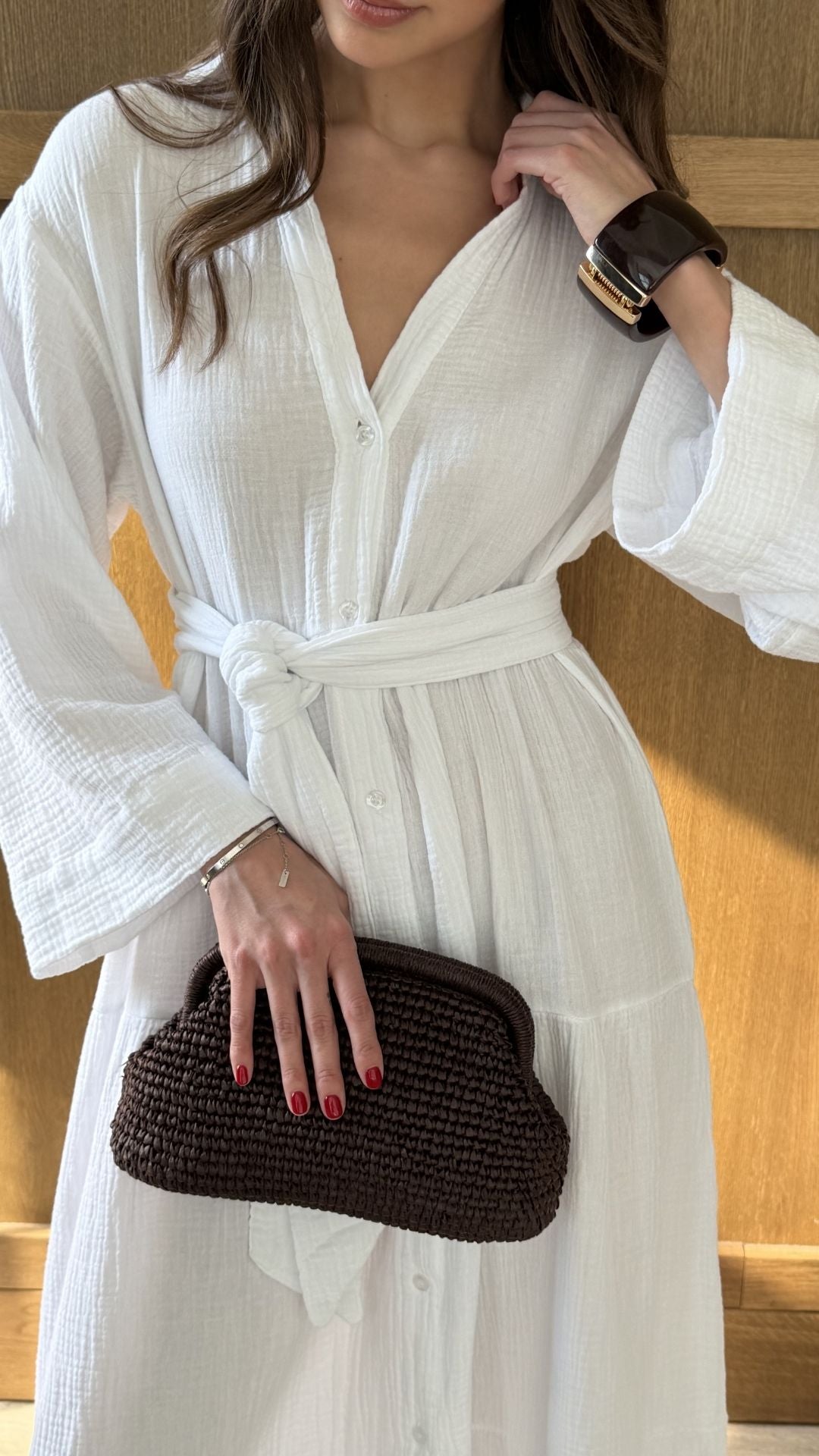 Marika Shirt Dress - White