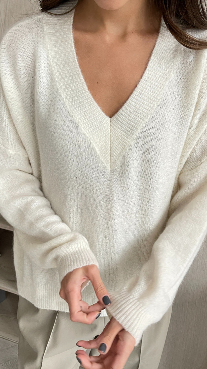 APRIL ALPACA SWEATER - IVORY