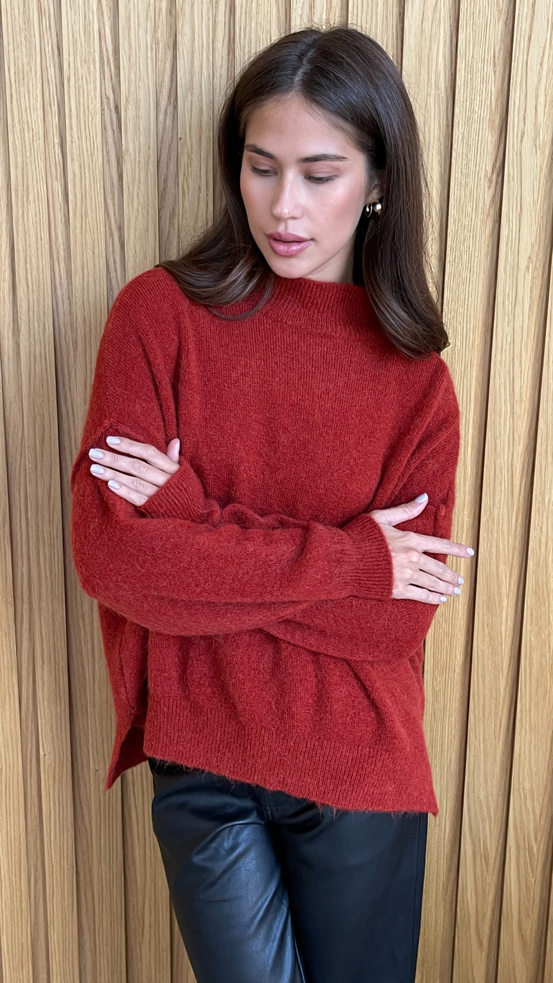 JOSIE SWEATER - CHERRY