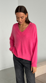 APRIL ALPACA SWEATER - CANDY PINK