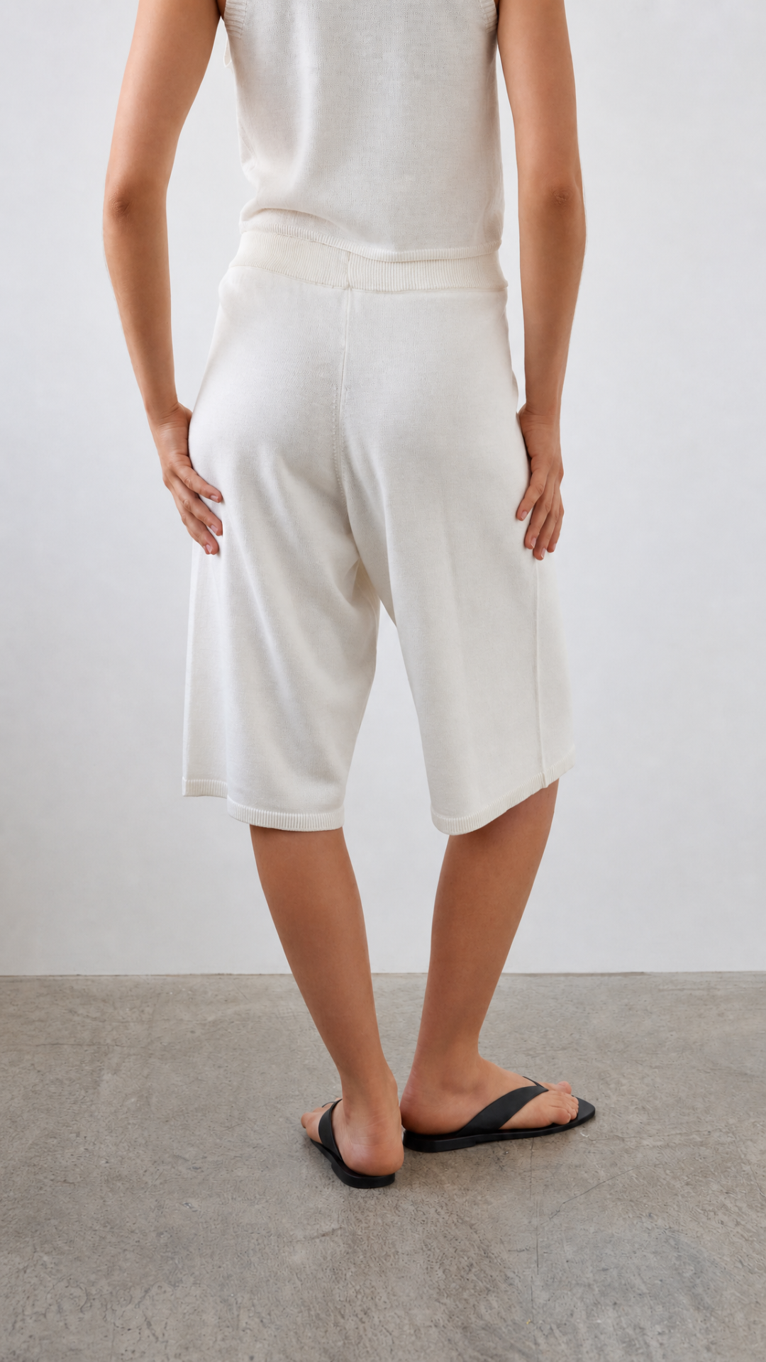 Faye Knit Bermuda - Ivory