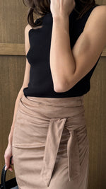 LIVIA WRAP SKIRT - TAN