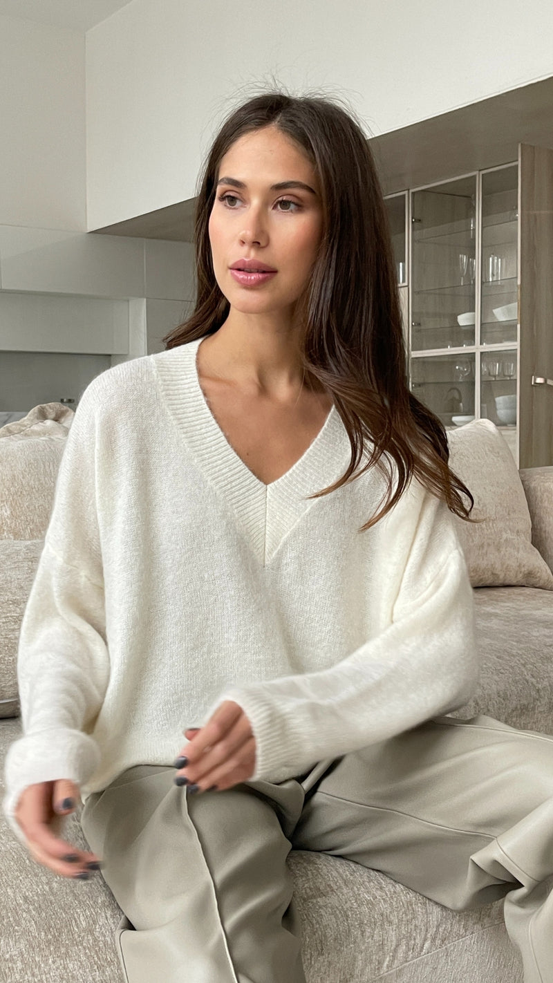 APRIL ALPACA SWEATER - IVORY